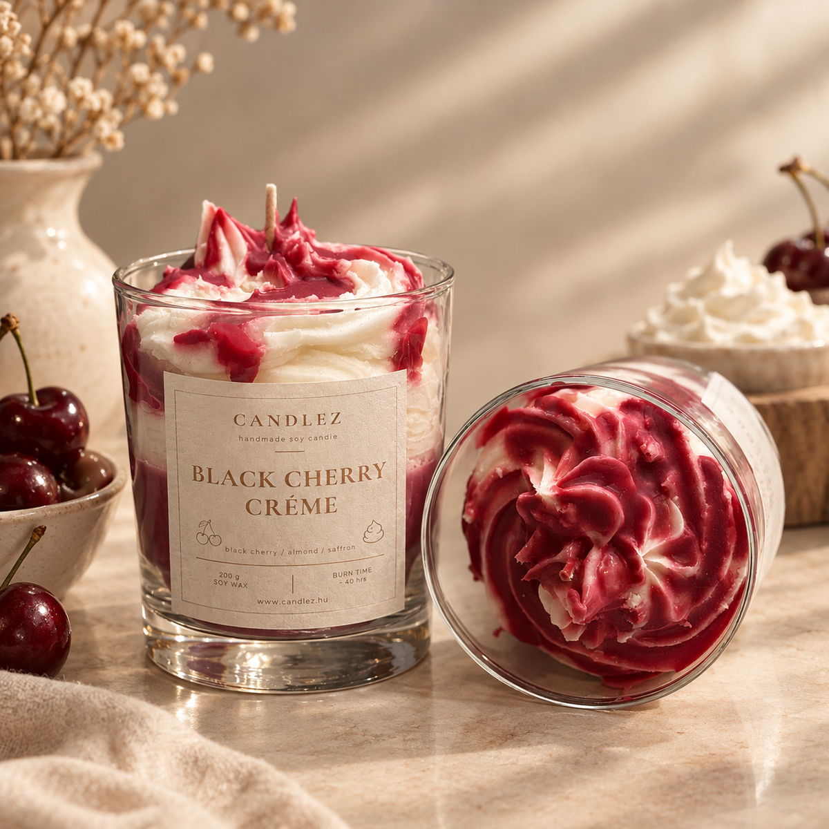 Black Cherry Crème cseresznyés desszertgyertya
