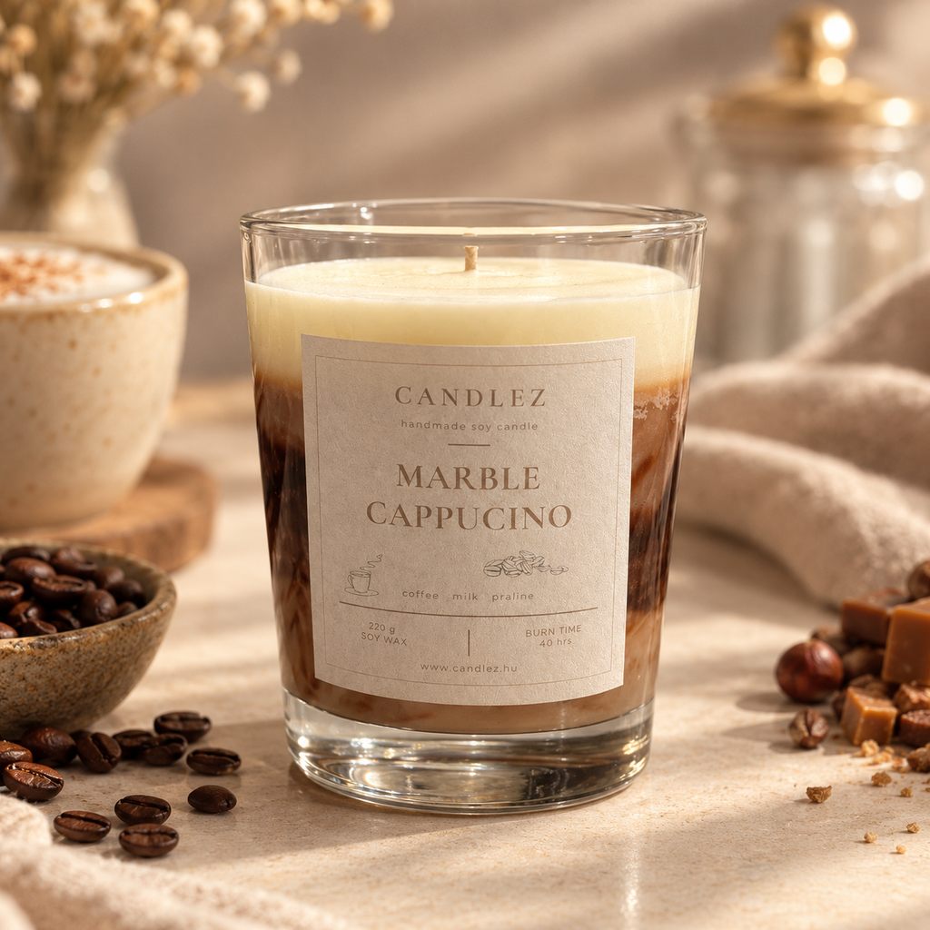 Marble Cappuccino kávés desszertgyertya