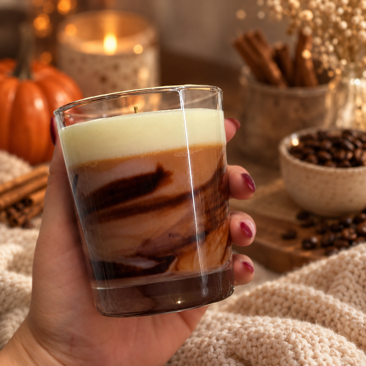 Marble Cappuccino kávés desszertgyertya